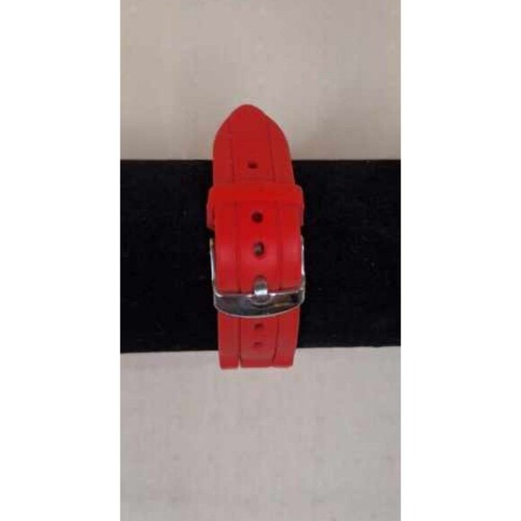 Silicone Holiday Geneva Watch with White Dial Red Band Snowman, XMas - Picture 6 of 6